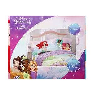 Disney Princess Twin Sheets Set Microfiber