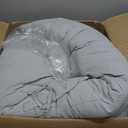 MQK Egg Chair Cushion, Outdoor Cushion for Patio Swing Hammock Furniture | Button tuft, straps, thick, large, waterproof cover, pp cotton inner, indoor & outdoor swing cushion for porch yard, 48x32x7