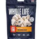 Whole Life Cat Just One Chicken Freeze Dried Cat Treats - Human Grade High Protein Food, Healthy Training Snacks, Freeze Dried Chicken Food Toppers, USA Made Natural Treats - 9 oz (Pack of 1)