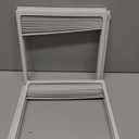 Window AC Side Panel with Frame Set,Air Conditioner Accordion Filler Curtain Replacement for Window AC Units,Fits Most 5,000 BTU Units,White,2 Pack