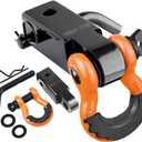 AUTOBOTS Tow Hitch Receiver 2", 45,000 Lbs Break Strength Shackle Hitch Receiver with 5/8" Screw Pin, 3/4 Shackle, Towing Accessories for Vehicle Trailer Recovery Off-Road Orange&Black