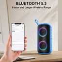 Hupoaf Bluetooth Speaker, 2026 New Portable Wireless Speaker with 6D Loud Sound, IPX7 Waterproof, HD Call, RGB Lights, 12H Playtime for Home/Party/Outdoor/Beach, Electronic Gadgets, Birthday Gift