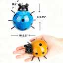 Metal Garden Wall Art Decorative Set of 4 Cute Ladybugs Outdoor Wall Sculptures