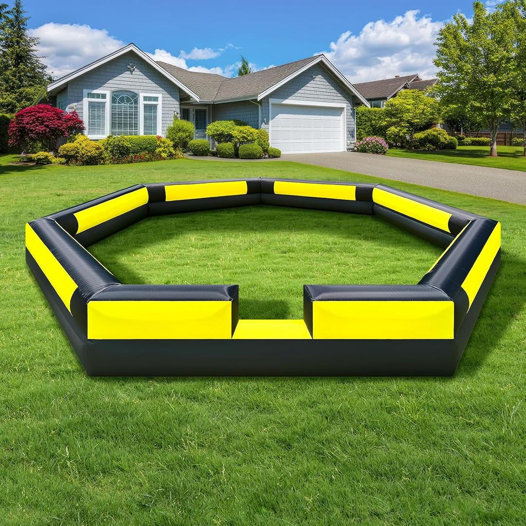 20Ft Gaga Ball Pit Inflatable with Built-in Blower Indoor & Outdoor Portable Game Court for Backyard, Camp, Family Fun