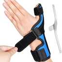 DrFinger Thumb Spica Splint Brace fit Left & Right Hand, Trigger Thumb and Wrist Support, Thumb Immobiliser for De Quervains Tenosynovitis Tendonitis, Broken Thumb Stabilizer, for Women & Men- S/M