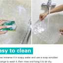 Coopay Sink Mat Pebble Sink Protectors for Kitchen Sink, PVC Eco-friendly Adjustable Stainless steel Porcelain Dish Drying Pad, Protector for Bottom of Kitchen Sink, 15.8 x 11.8 inches (2 Pack, Clear)