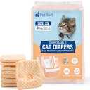 Pet Soft Disposable Cat Diapers - Female Dog Diapers for Cats & Dogs in Heat Period or Urine Incontinence, Doggie Diapers Ultra Absorbent Leak-Proof Puppy Diapers 24pcs (Orange, XS)