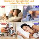 78inch Door Draft Stoppers, Door Sweep for Bottom of Door, Weather Stripping Door Seal, Under Door Noise Stopper (Transparent, 78inch)