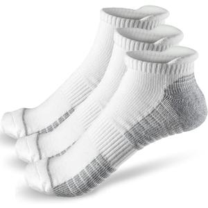 Athletic Socks for Women and Men - 6/3 Pairs Cushioned Low Cut for Comfort with Arch Support for Running & Sports (Small)