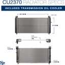 Spectra Premium CU2370 Radiator With TOC and EOC - 34-1/16" Core Compatible With Chevrolet Silverado, GMC and Cadillac