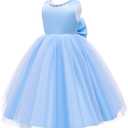 Jup'Elle Baby Girl Dresses Pageant Party Wedding Flower Girl Dress (Blue, M)
