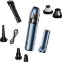 q208 Car Vacuum Cleaner - High Power 16000Pa Vacuum Cleaner and Air Duster, Rechargeable Cordless Car Vacuum,Mini Vacuum for Car,Office, Desktop, Pet Hair Cleaning, Home Cleaning (Blue)