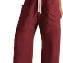 Panadila Women Wide Leg Pants Drawstring Barrel Sweatpants Baggy Cargo Pants Lounge Trousers with Pockets, Size: M