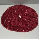 Christmas Tree Skirt Burgundy Velvet Tree Skirt Small Sequined Tree Skirts 21 Inch Mini Sequin Glitter Tree Cover Mats Metallic Tree Ornaments for Silm Tree Maroon Skirt Tree Burgundy Christmas Decor