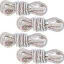 PAGOW Rhinestone Shoe Laces, Glitter Bling ShoeLaces for Sneakers, Crystal Diamond Rope Shoelaces, Round Shoe Strings (120cm, 2 Pairs-ab Color)