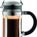 Bodum 12oz Chambord French Press Coffee Maker, HighHeat Borosilicate Glass, Polished Stainless Steel – Made in Portugal