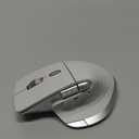 Wireless Bluetooth Mouse, Ergonomic Rechargeable Silent Mouse with Multi-Device, Adjustable DPI, Flying Scroll & Thumb Wheel, Bluetooth Mice for Laptop, Computer, Tablet, Smartphone (White)