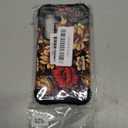 SleekCover for Galaxy S25 5G Case,3 in 1 Oil Painting Flower Pattern Heavy Duty Shockproof Protection Silicone Rubber Bumper+Hard Plastic Protective Cover for Samsung Galaxy S25,Black Flower