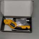 Cordless Electric Scissors: 4V Rechargeable Cardboard Cutter, 3 Blades, Safety Lock & LED Light, Box Cutter for Carton Carpet Plastic Fabric Leather(Yellow