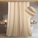 Champagne Glitter Shower Curtain: 78 Inch Tall Silver Beige Cream Glitter Sparkle Bling Shiny Fabric Decorative Shower Curtains for Bathroom - Luxury Metallic Shimmer Satin Bath Curtain - 72x78
