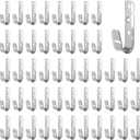 SHENLIU 50 Pack Cable Support J Hook, Heavy Duty Metal Cable Hooks for Hanging Wall Mount Galvanized j Hooks for Wire Management
