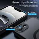 JETech Magnetic Case for iPhone 17e (2026) / iPhone 16e Compatible with MagSafe, Translucent Matte Back Slim Shockproof Phone Cover, 6.1-Inch Display (Black)
