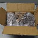 TURSTIN Set of 8 Furniture Legs 4 Inch Square Solid Wood Couch Legs Replacement Sofa Legs Mid Century Furniture Feet for Armchair Bed Dresser Cabinet Include Installation Hardware, Brown