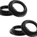 Aspen Creative 21055-14 Lamp shade phenolic screw collar rings for medium-base E26 Socket, 39mm Inner diameter, black finish, 4 Pack