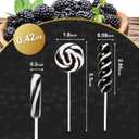 2 x Black Swirl Lollipops 32 PK, Twisty & Swirl Individually Wrapped Lollipops Sucker Candy Bulk, Candy Birthday, Halloween Suckers Lollipops Snacks, Trick or Treat, Candy Buffet Blackberry Flavor