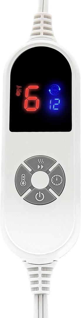 MAXEVE Electric Blanket Controller, Suitable for 5060 Electric Blanket, 6 Gears, 12 Hours Timer