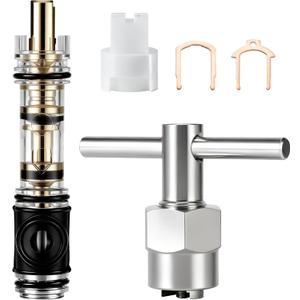 1 Set Replacement Cartridge with 104421 Removal Tool, Compatible with Moen 1225/1225B, Shower Cartridge for One Handle Bathroom Faucets/Showers (1)