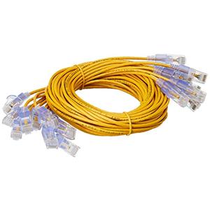 Monoprice - 116347 SlimRun Cat6A Ethernet Patch Cable - Snagless RJ45 UTP Pure Bare Copper Wire 10G 30AWG 5ft Yellow 10-Pack