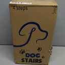 4-Step Dog Stairs and Ramp for Beds or Couches  Non-Slip Sturdy Pet Steps for Small Dogs and Cats,21" H,Grey