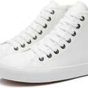 yageyan Men White high top Sneakers for Casual Black pu Leather Fashion Shoes for Men (9)