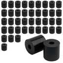 40 Pcs Black Rubber Spacers, Multi Purpose Rubber Spacer 3/4Inch OD x 1/4Inch ID x 3/4Inch Thickness, Rubber Bushing Anti Vibration Spacer Thick Rubber Washers for Vibration, Bolts, Home, Car Accessor