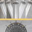 AISOSO Shower Head, 5 Modes High Pressure Shower Heads for Relaxed Shower Experience, 4.1 Inch Bathroom Fixed Showerhead Even at Low Water Pressure for Powerful Spray, Brushed Nickel