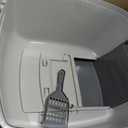 IRIS USA Large Front Door Cat Litter Box, Walk-in Entry, Gray