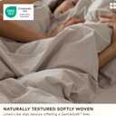 Bedsure Cotton Duvet Cover Full - Luxury Slub Weave 100% Cotton Duvet Cover Set, PureWoven Bedding Set with a Linen Like Textured, Easy Change, Natural Linen, 80" x 90"