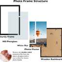 JCJMY 12x18 Picture Frame Set of 2 with 11x17 Mat, Display Photo 11x17 with Mat or 12 x 18 Without Mat, Wall Hanging Large 12 by 18 Poster Frame with Plexiglass, 2 Pack, Black