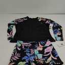 Hurley Womens Two Piece Rash Guard & Swim Shorts, Long Sleeve Swim Shirt, Quick Dry Swimsuits UPF 50+ SPF Sun & UV Protection (Medium, Black Multi)