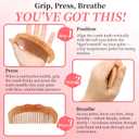 4 x Birth Comb for Labor Pain, Natural Wooden Labor Combs for Women Pregnancy, pregnancy hospital bag essentialsDelivery Essentials, Baby Comb  Shower Comb for New Mom Gifts