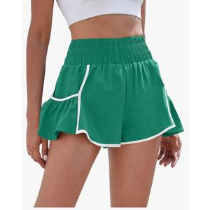 BMJL Womens High Waisted Shorts Athletic Running Shorts Workout Gym Quick Dry Flowy Shorts with Pockets Medium