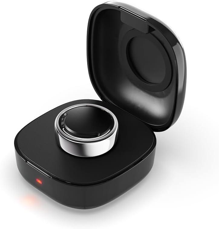 Upgraded Charging Case Compatible with Oura Ring Gen3 Charger Small Portable Travel Charging Dock Box for Oura Ring Gen3 Heritage/Horizon (Black, Size 9)
