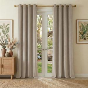 NICETOWN Khaki 100% Blackout Velvet Curtains 84 inch Long 52 Wide, Sound Dampening Room Darkening Luxury Elegant Window Treatment Drapes for Baby Room, Set of 2