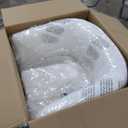 COLAMY Upholstered Sherpa Barrel Accent Chair with Storage Ottoman, Morden Living Room Side Chair, Single Sofa Armchair with Lounge Seat for Bedroom/Office/Reading Spaces, Cream