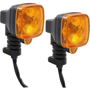 Motorcycle Turn Signal Lights, square 2PCS 12V LED Direction Indicator Lamp, Motorbike Front Rear Amber Light, Fit for CG125 ZJ125