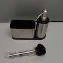 ODesign Kitchen Soap Dispenser Set - 3 in 1, Stainless Steel Dish Soap Dispenser with Sponge Holder, Dish Brush & Brush Holder, Kitchen Sink Caddy Organizer for Countertop - Rustproof, Non-Slip