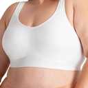SHAPERMINT Bras for Women No Underwire - Seamless Bras for Women, Wireless Bra, Adjustable Plus Size Bra (White, XL)