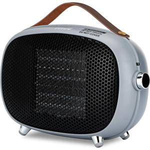 Space Heater, Teioe Mini Electric Space Heater 800W/400W, Small PTC Ceramic Heater with Tip-Over and Overheat Protection, 3 Operating Modes, Space Heaters for Office, Bedroom and Under Desk (GREY)