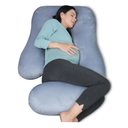 MOON PARK Pregnancy Pillows for Sleeping - U Shaped Full Body Maternity Pillow with Removable Cover - Support for Back, Legs, Belly, HIPS - 57 Inch Pregnancy Pillow for Women - Grey
